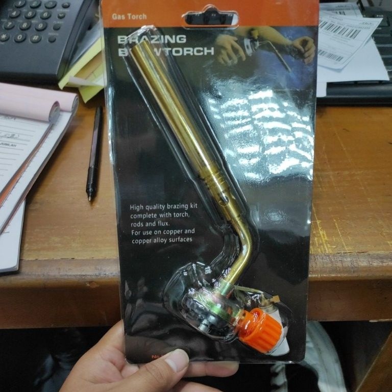 Kualitas Terbaik BLOW BLOW TORCH PIPA AC TEMBAGA GAS TORCH KEPALA LAS SINGLE MANUAL