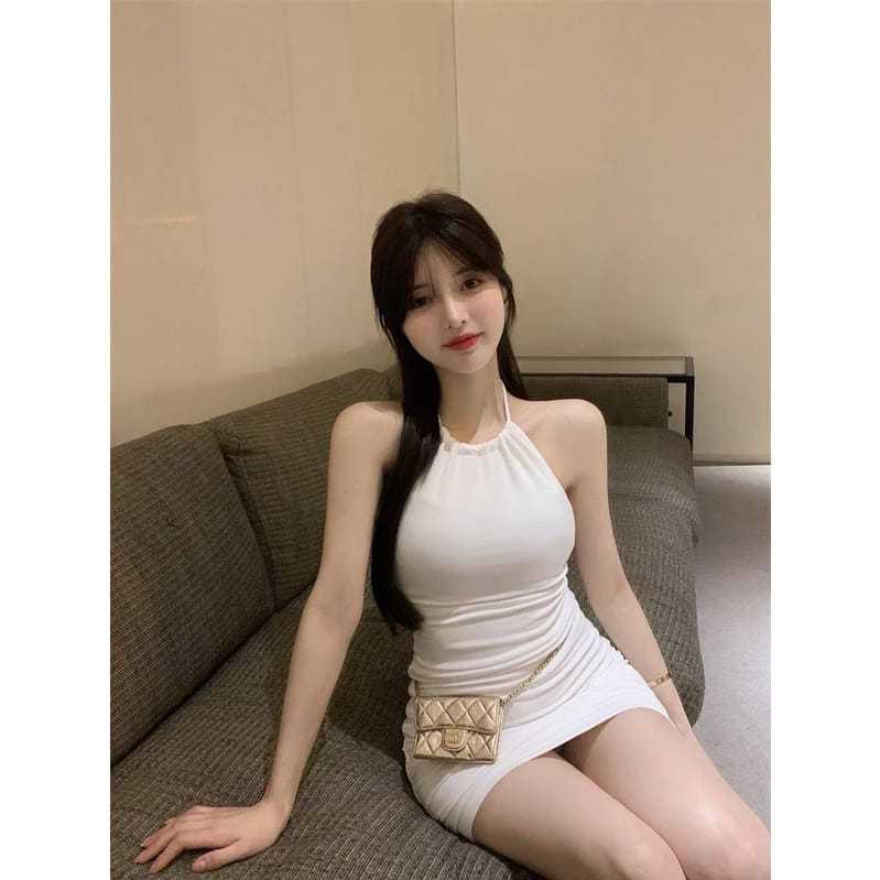 Dress Wanita Tali Leher / Dress Wanita Korean Sexy Style