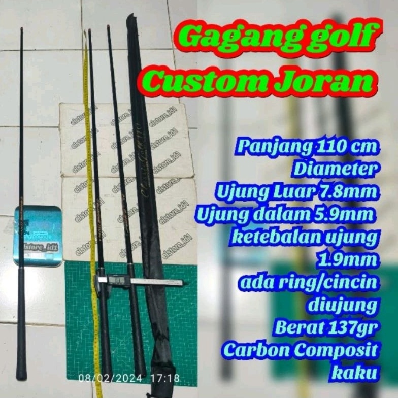 Gagang Stik Golf Baru dan Carbon Solid Ujung Joran Custom Jual Terpisah Panjang 6 8 9 1 12 15 cm Buk