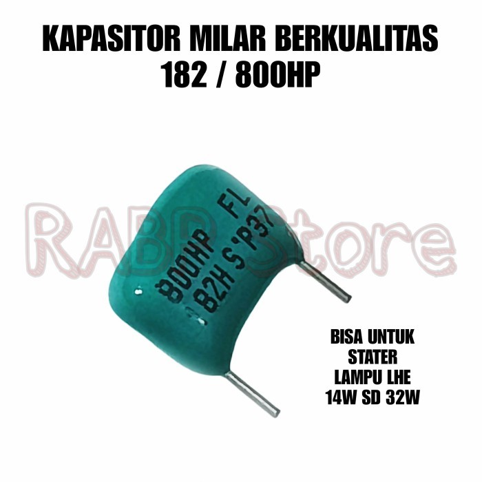 5X KAPASITOR MILAR STATER LAMPU LHE 14W SD 32W 182H / 800HP BERKWALITAS - DAPAT 5PCS
