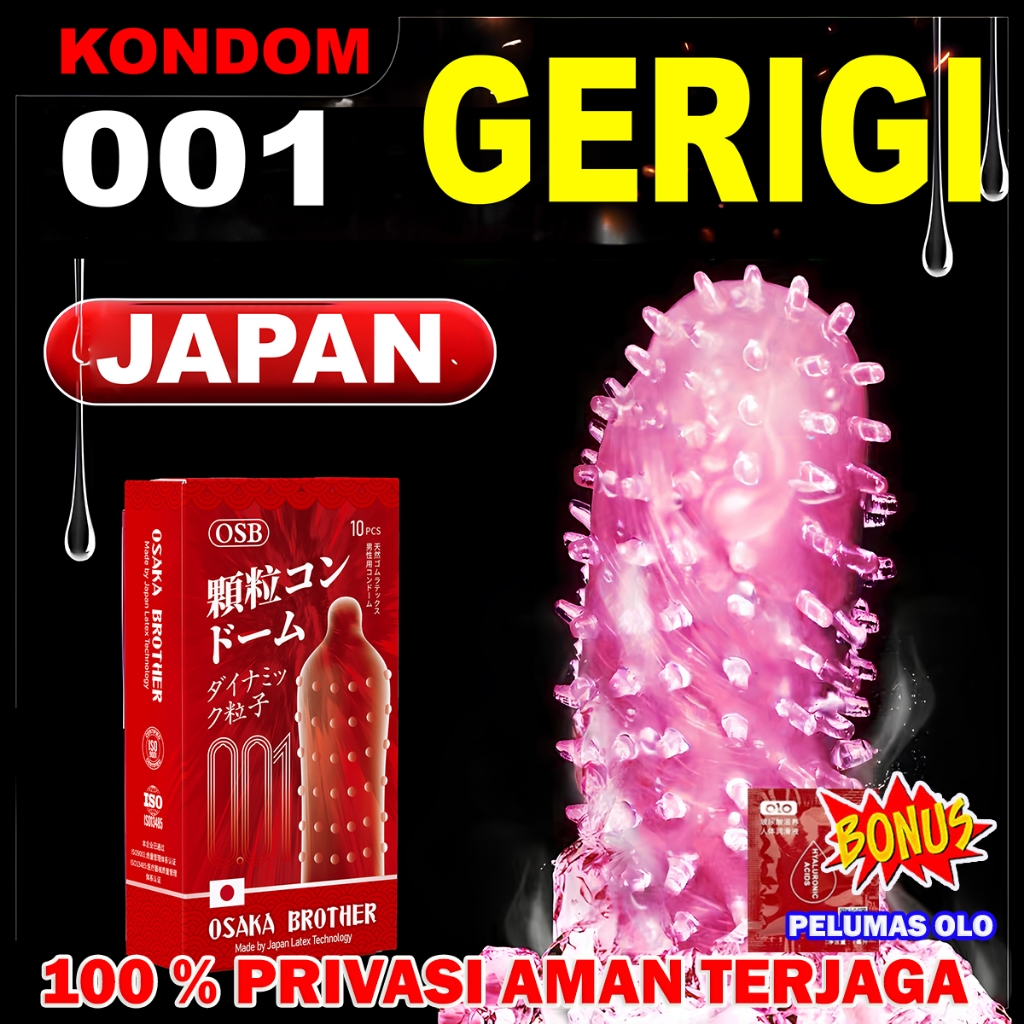 Kondom Pria 001 Premium - Condom Tahan Lama untuk Pria Tertipis Berduri Bersisik dan Bergerigi - OSB