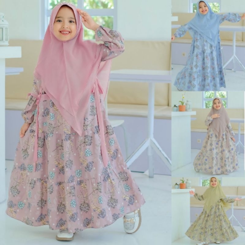 ALISHA MUSLIM FASHION GAMIS ANAK GAMIS KATUN ANAK // GAMIS ANAK PEREMPUAN // BISA COD