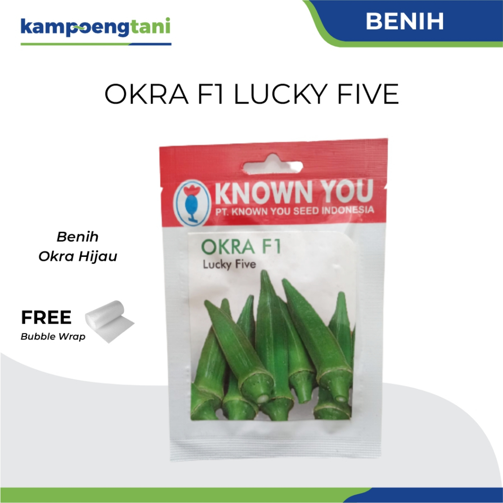 Kampoeng Tani - Benih Okra Hijau Lucky Five Known You Seed