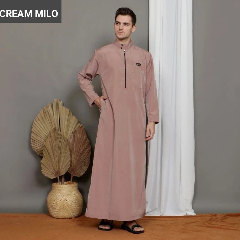 Jubah Pria - Jubah Pria Muslim - Jubah Gamis Pria Muslim Azwan Lengan Panjang
