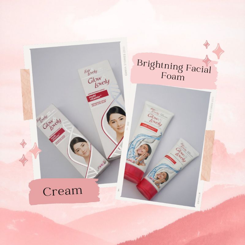 PAKET Glow & Lovely Multivitamin CREAM+FACIALFOAM