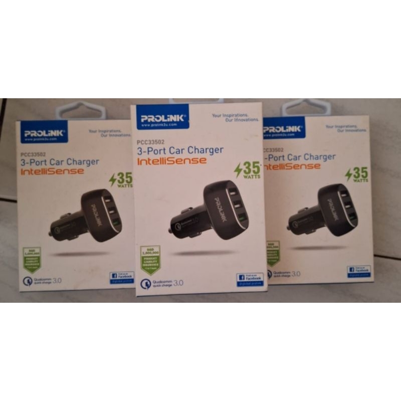 3port car charger prolink