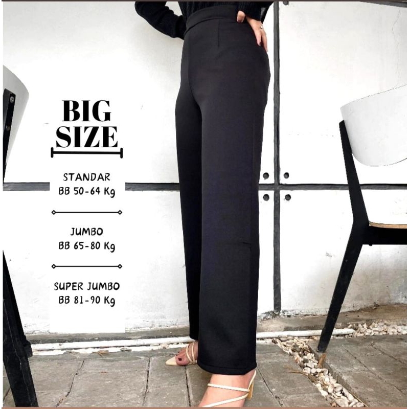 Celana Culot Highwaist Wanita Celana Cullote Scuba Panjang Premium