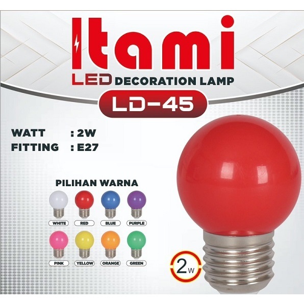Kawachi Lampu LED Pingpong / LED Warna Warni / Lampu Hias Bulat / LED Pingpong Bulat LD-45