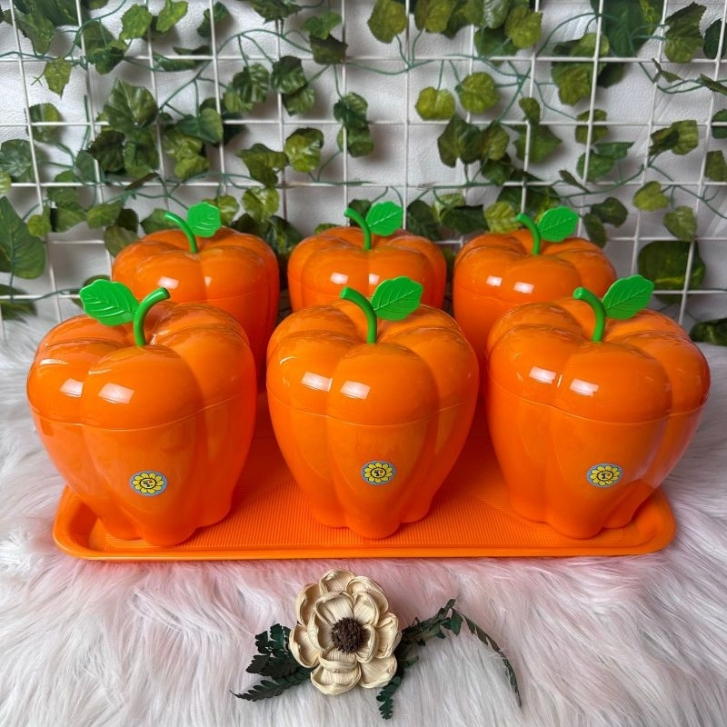 Toples Set Labu + Nampan Unik Ukuran L 6 Toples+1 Nampan