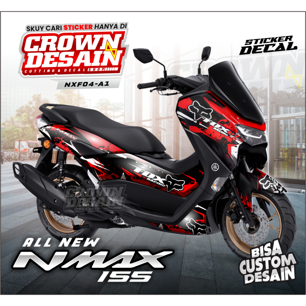 DECAL STIKER NMAX 155 NEW FULLBODY FOX SERIES - STIKER DEKAL YAMAHA NMAX 155 NEW TAHUN 2020 BISA CUS
