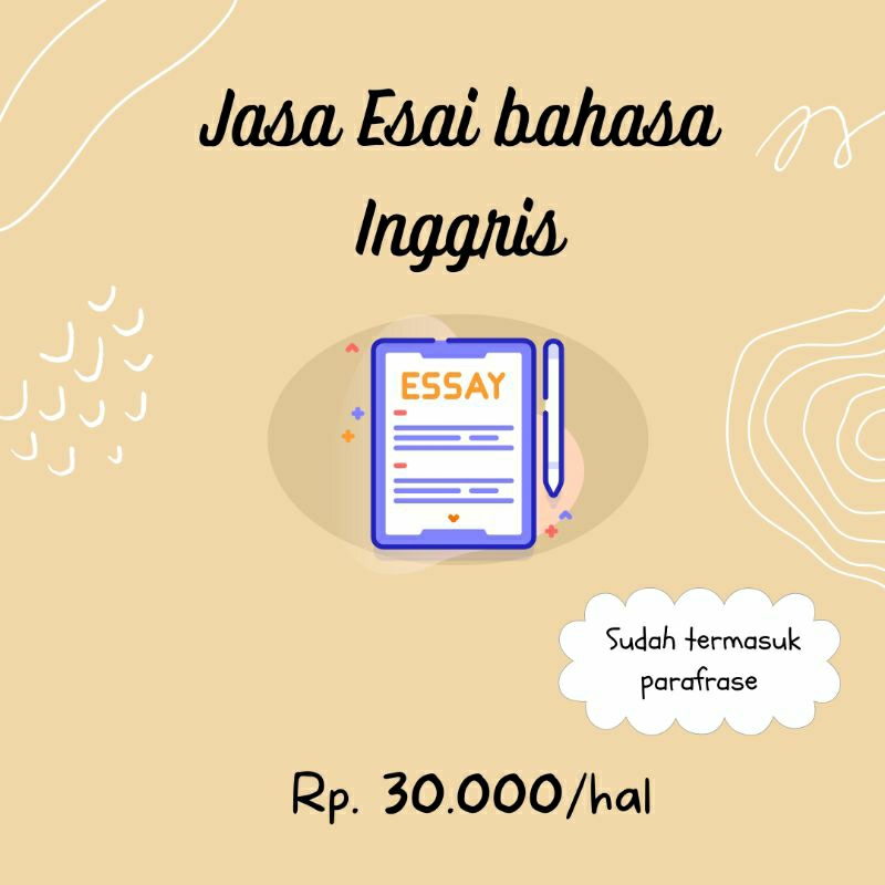 Jasa penulisan esai dalam bahasa Inggris
