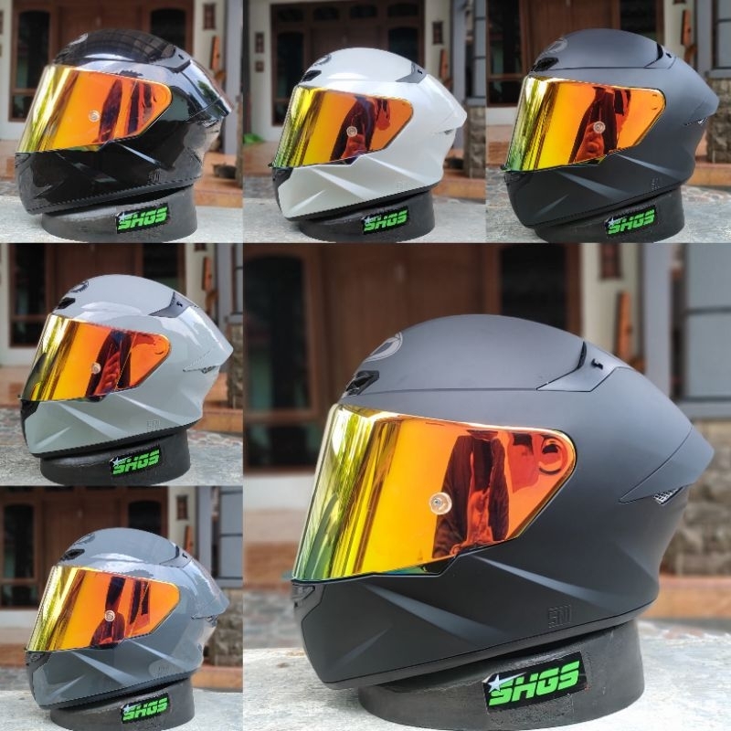 HELM KYT TT COURSE BLACK DOFF|BLACK GLOSSY|WHITE|GORILA GREY MAT|GREY GLOSSY PAKET VISOR IRIDIUM BLU