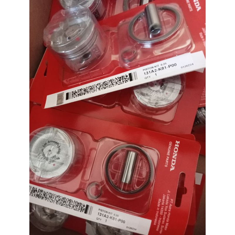 PISTON KIT SET K81/K44 OZ 25 BEAT SCOOPY ESP ORI AHM 131A2K81P00