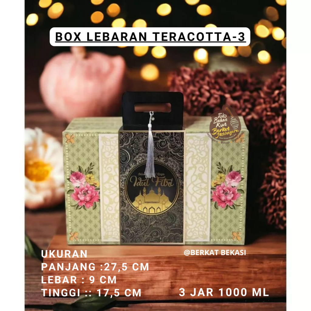 

BOX LEBARAN TERRACOTTA-3 / BOX LEBARAN 3 JAR 1000 ML / PCS