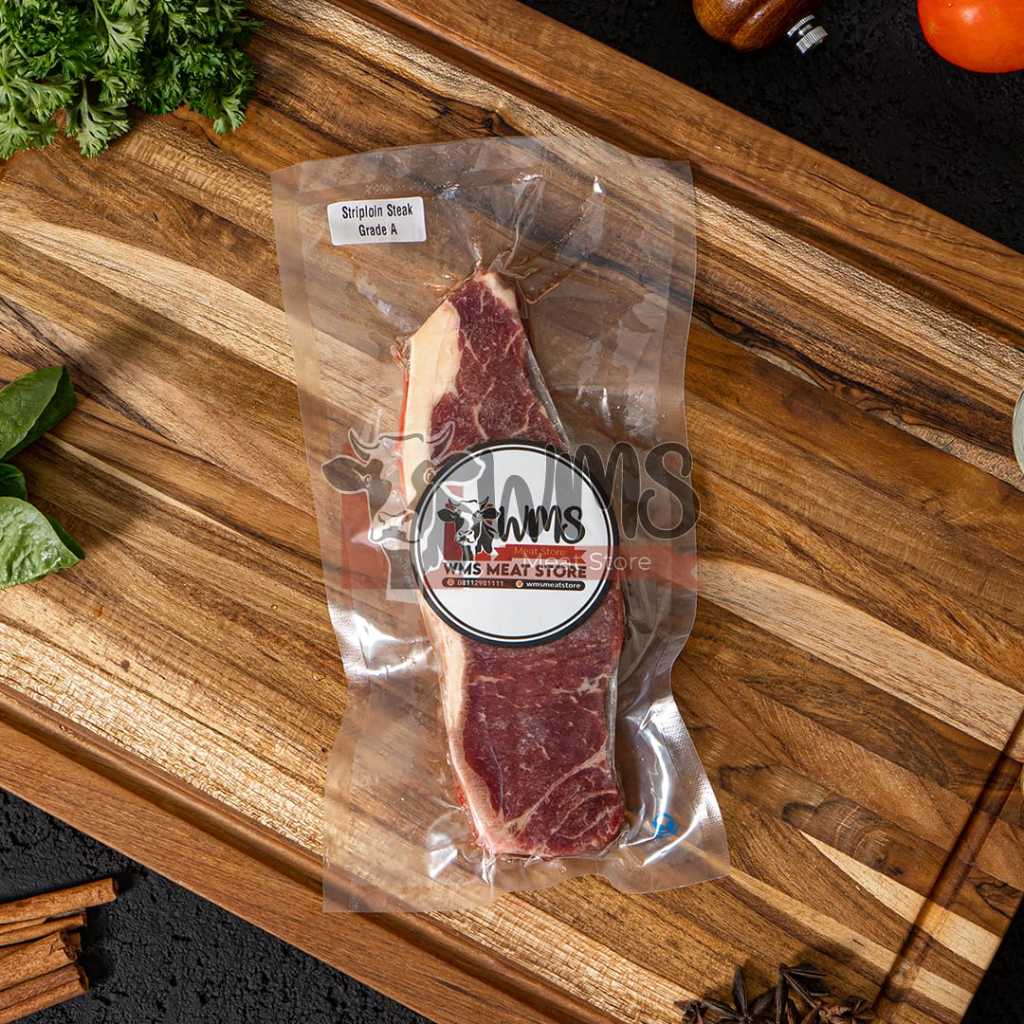 

AUS Premium Beef Steak STRIPLOIN Grade A / Daging Sapi Import Premium 1kg - 5pcs
