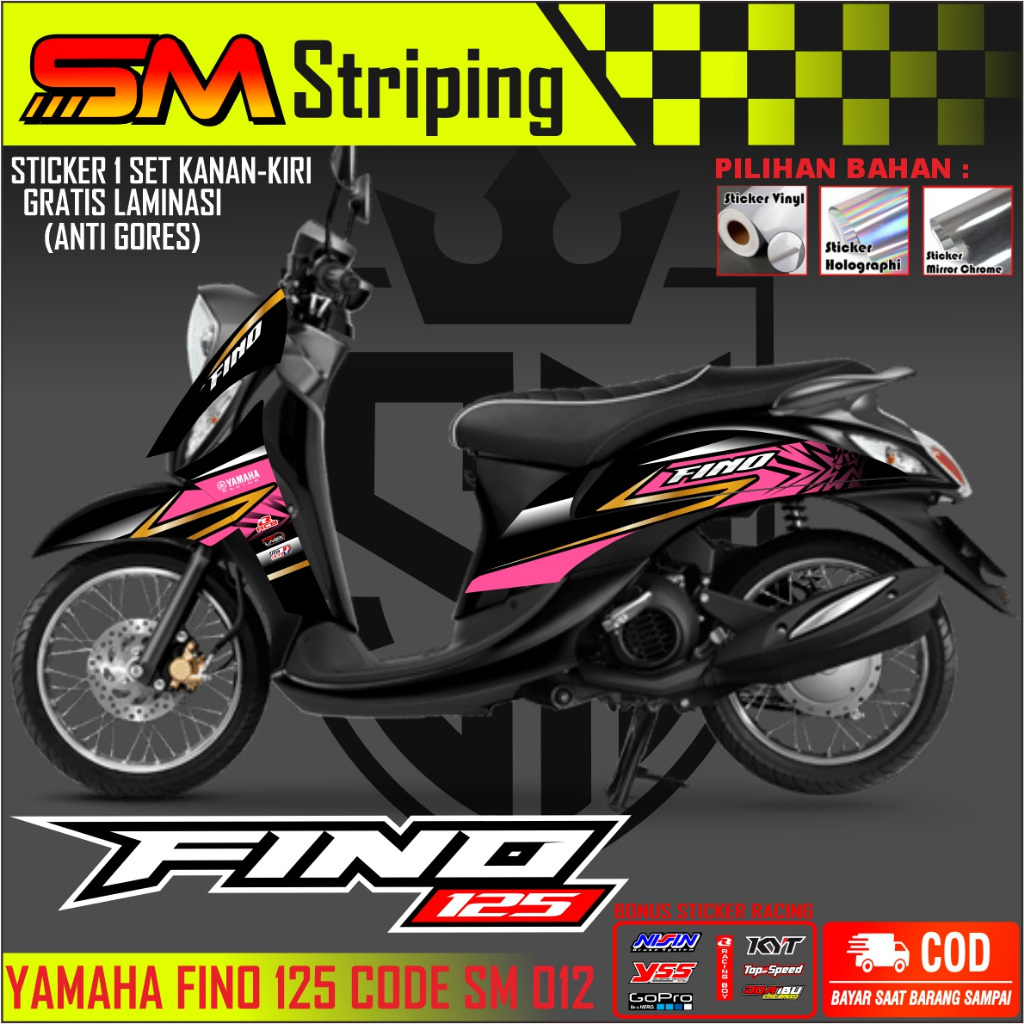 Stiker Striping VARIASI FINO 125 STICKER YAMAHA VARIASI MOTOR FINO 125 SM 012