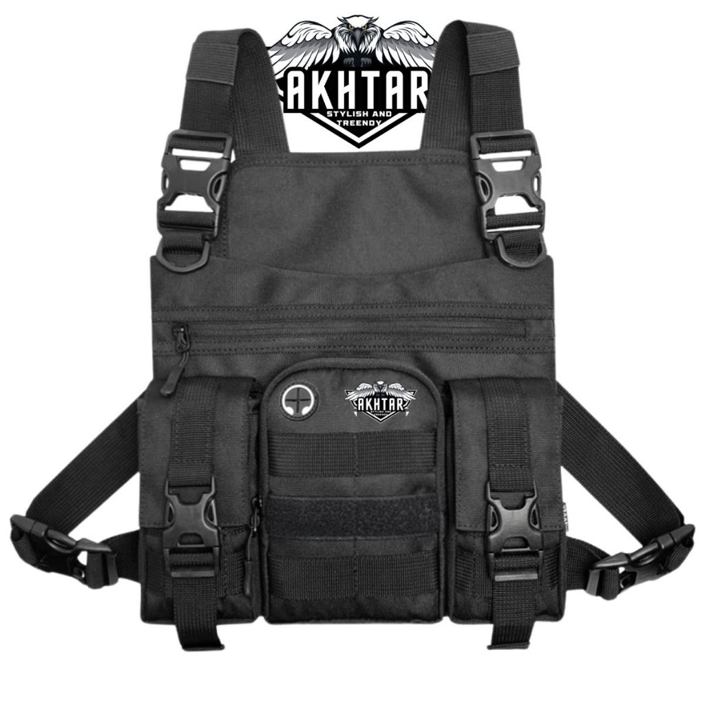 tas dada pria tactical rompi polisi chest bag akhtar