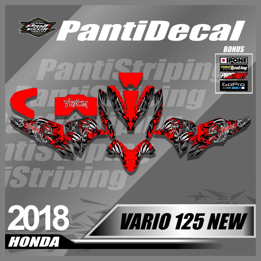 Sticker Honda VARIO 125 NEW 2023 CBS/ISS Full Body FullBlok- skotlet decal motor vario 125 Desain Ve