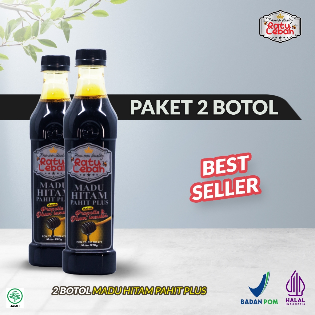 

Madu Hitam Pahit Ratu Lebah (paket 2 botol) 470gr