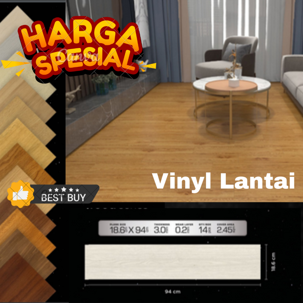 Lantai Vinyl Marvel - Lantai Kayu - Vinyl Flooring - Lantai Vinyl Kayu
