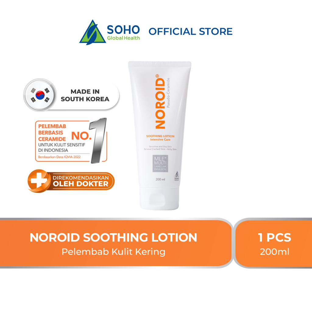 Noroid Soothing Lotion Pelembab Kulit Kering/Pelidung Kulit 200 ml