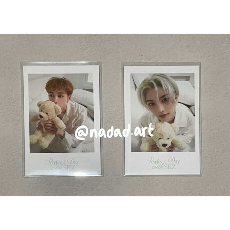 wts photocard stray kids polaroid perfect day with skz | bangchan felix