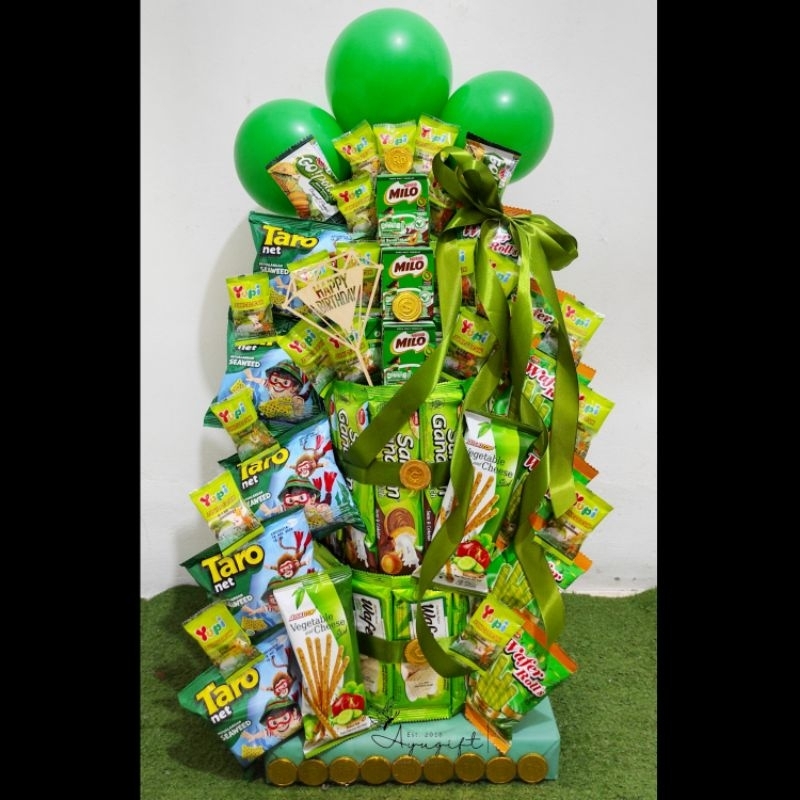 

Ayu Gift | Tower snack | buket snack | kue jajanan | kue viral | kue uang tarik