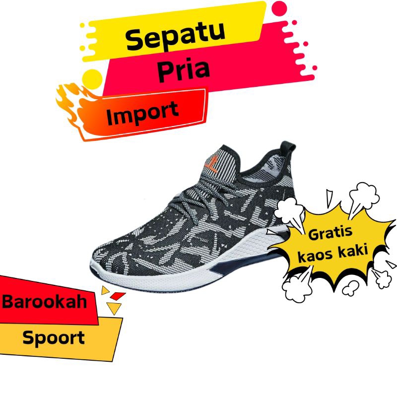 Sepatu sneakers pria original murah import keren spatu sneakers cowo laki laki keren buat jalan jala