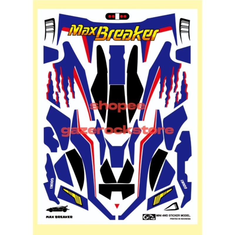 Stiker Tamiya Max Breaker Cutting Vinyl