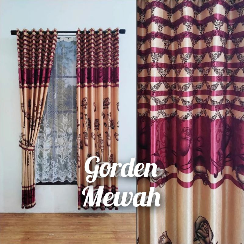 Gorden jendela kamar tidur bahan Blackout bludru gorden jendela pintu minimalis