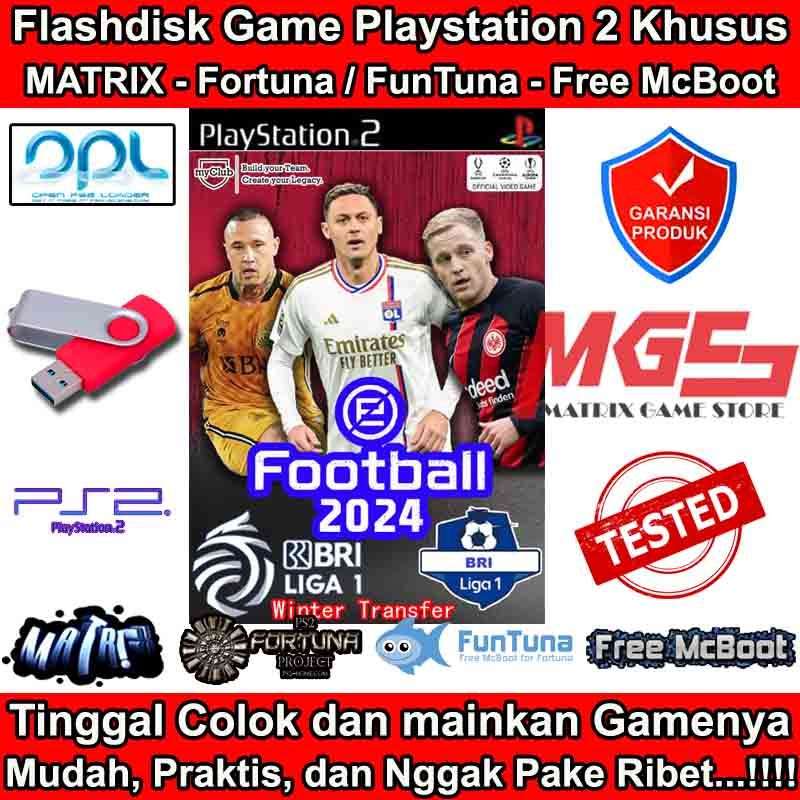 Flashdisk Game PS2 PS 2 PES 2024 Winter Transfer Final + Liga 1 BRI Indonesia