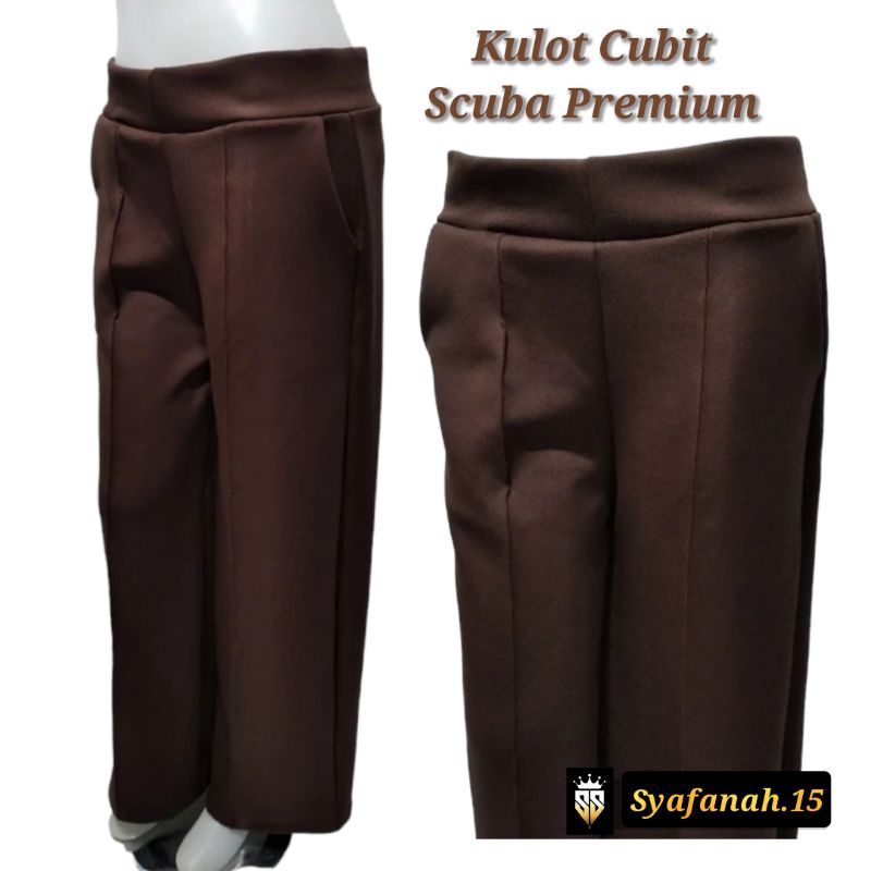 Kulot Cubit Scuba Premium || Celana Panjang Wanita