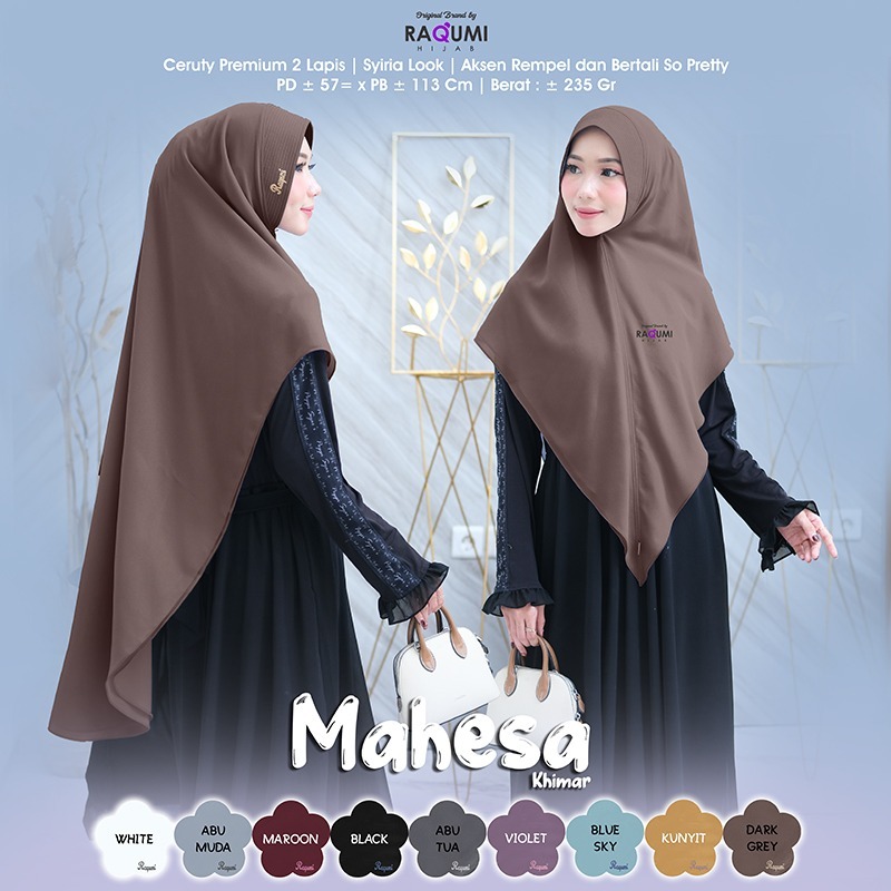 Mahesa Khimar Original Raqumi Hijab Khimar Mahesa Raqumi Khimar Ceruty Premium