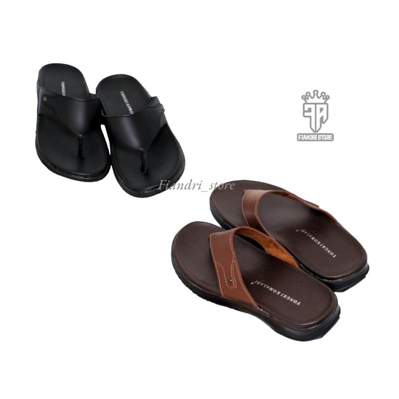 Sandal pria dewasa Yongki Komaladi//sandal jepit modern//sendal murah berkualitas//sendal dewasa cas