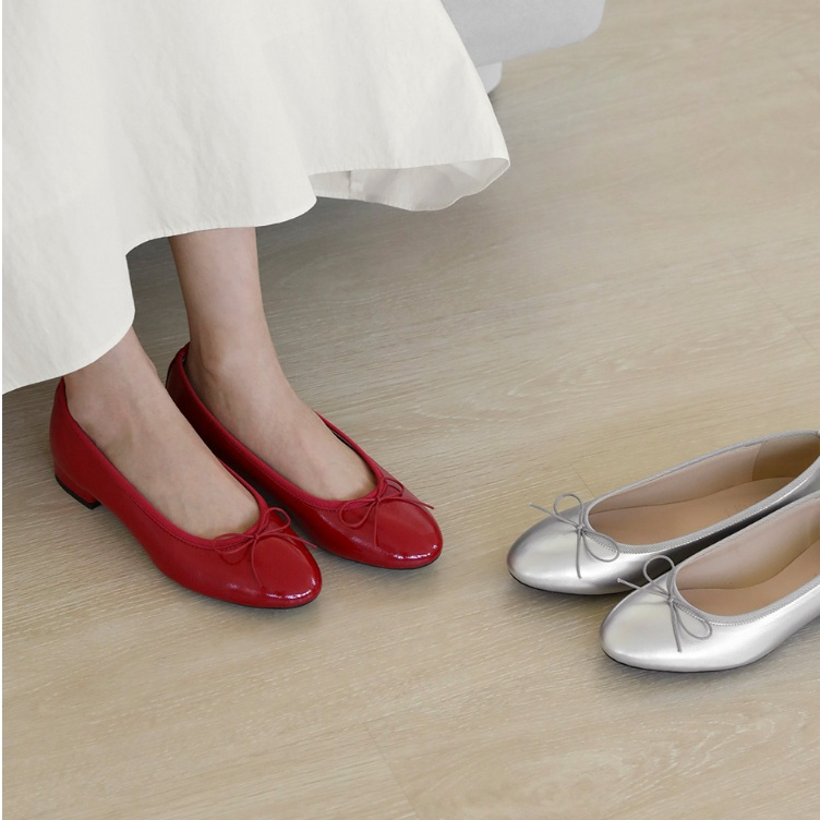 SAPPUN Lovellie Enamel Ribbon Flats (2cm) | SAPPUN