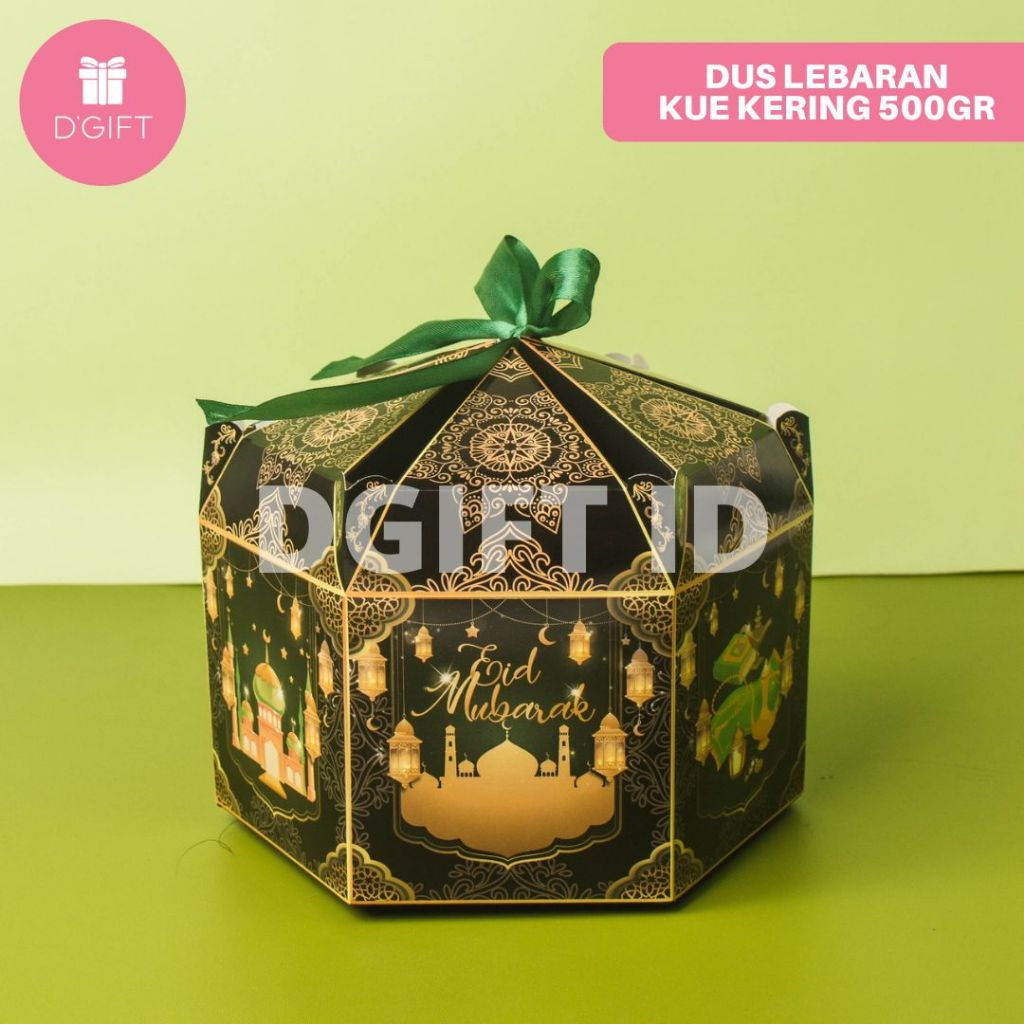 

[HEXA] Dus Kue Kering Lebaran Box Parcel Idul Fitri 1 Toples 500gr