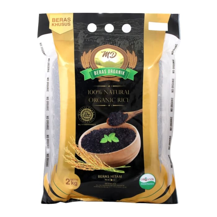 

MD Organic Black Rice Kupas Kulit - Beras Hitam - Rendah Gula - Organik - 2 kg