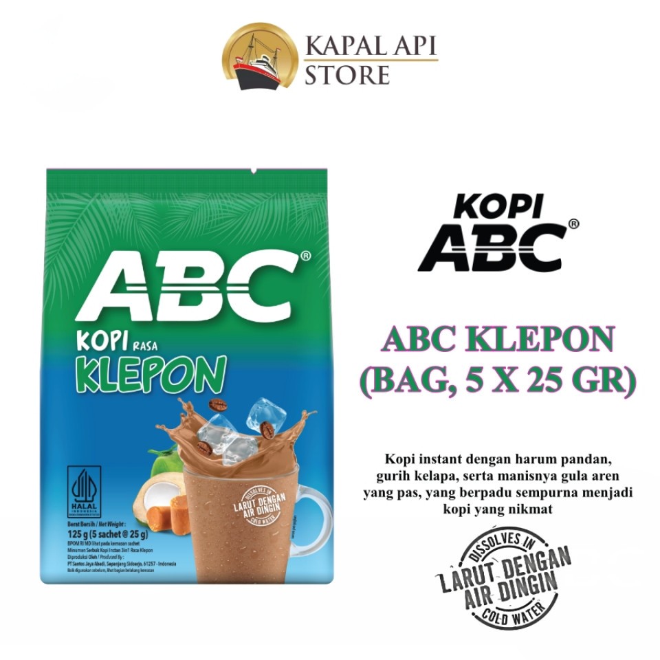 

PREMIUM KOPI ABC KLEPON SACHET 25 GR