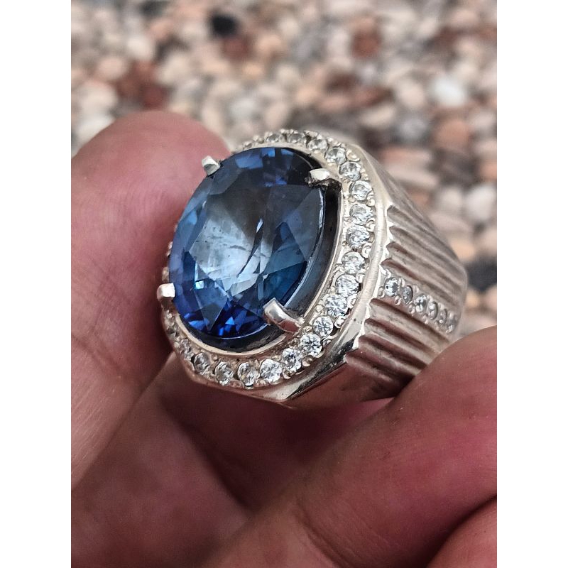 blue sapphire sapphire 12.85ct ring perak