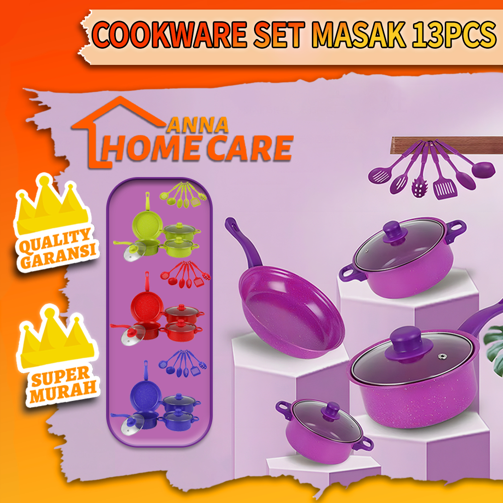 Anna Panci Set 13 Pcs Cookware Set Spatula Paket Alat Masak Dapur Lengkap 13in1COOKWARE 13PCS ALAT M