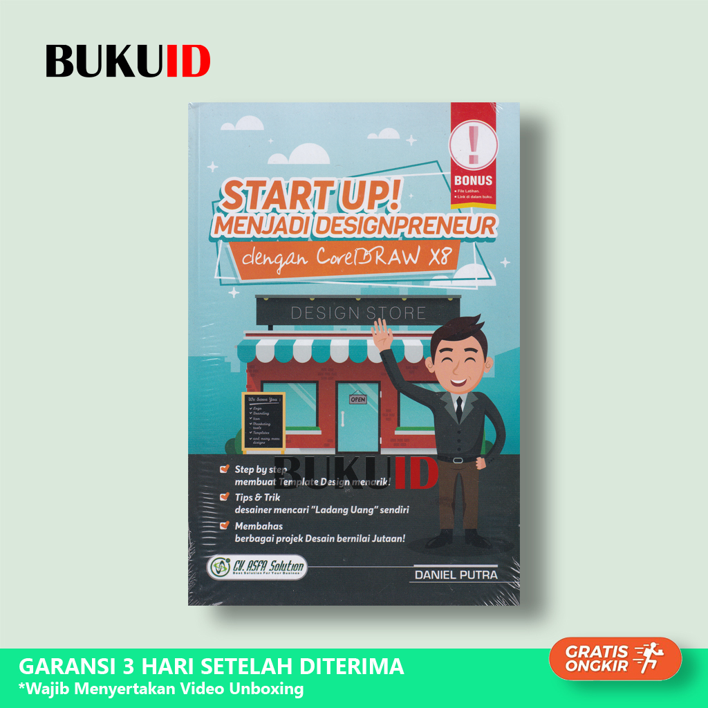 Buku Start Up Menjadi DesignPreneur dengan CorelDRAW X8 - Original