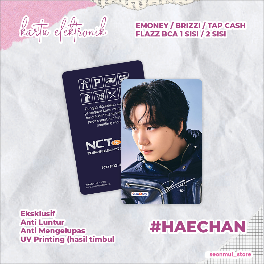 READY STOCK EMONEY HAECHAN NCT 127 SEASON GREETING 2024 / NCT127 SG24 / SG 24 / TAPCASH / FLAZZ / BR