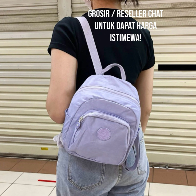 MURAH MINI BACKPACK / TAS RANSEL KECIL WANITA / TAS 2IN1 3 RESLETING PARASUT - KP 0312