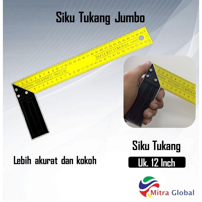 

Siku Tukang Jumbo / Penggaris Siku Tukang Tebal JUMBO / Penggaris Tukang / Garisan Penggaris Siku Tukang