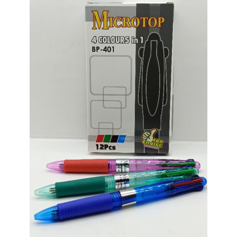 

BOLPOIN MURAH 4 COLOURS IN 1 MICROTOP BP 401 ( ISI 12)