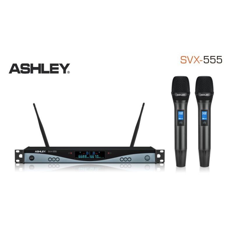 Mic wireles ashley svx555 pegang 2 Professional Wireless MicrophoneUHF