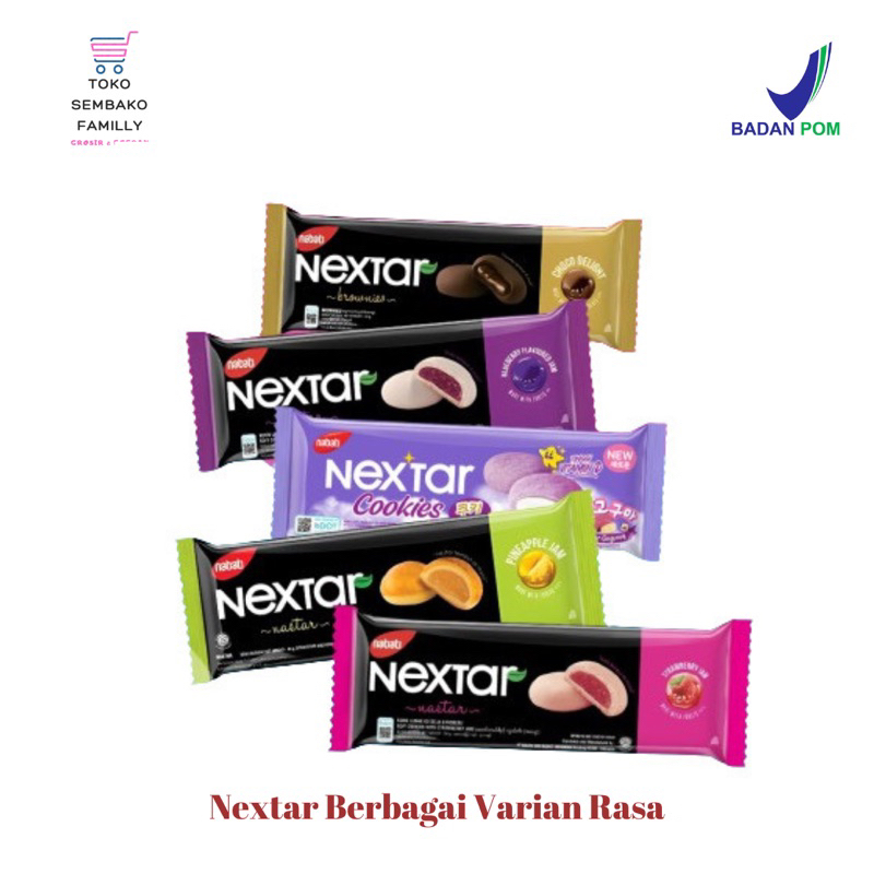 

Nextar Nastar Nabati Berbagai Varian Rasa/Cemilan enak/jajanan