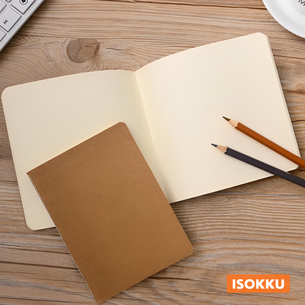 

Buku Catatan Diary Notebook Travel Vintage Blank Paper 68 Pages 14x14cm - Brown