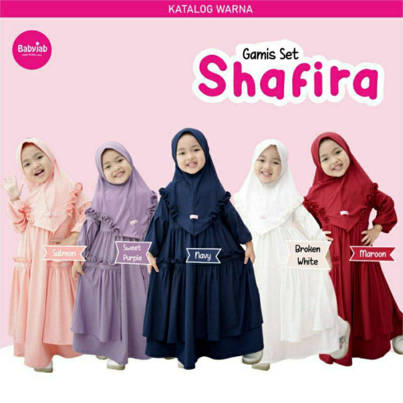 Gamis set shafira by babyjab / gamis anak premium