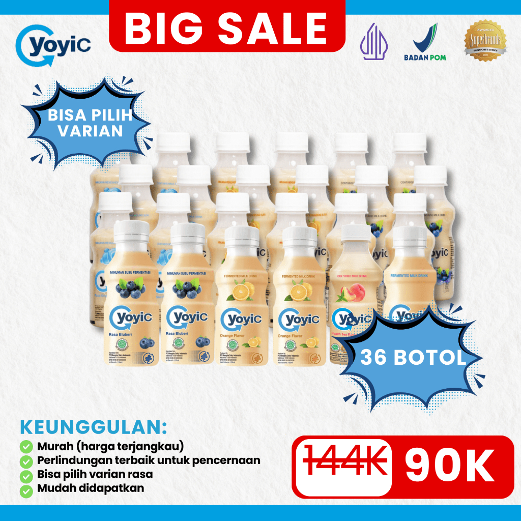 

Paket 36 Botol YoyiC Minuman Probiotik [130ML]